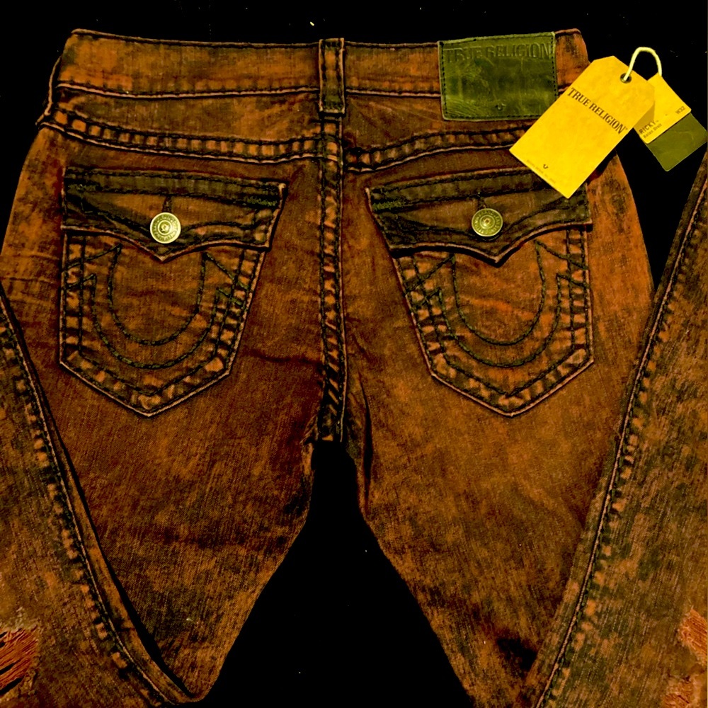 True Religion Ricky Relaxed straight and Jake Western Red Roulette complete set - Picture 4 of 11